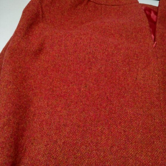 Chadwicks of Boston Pencil Skirt Size 18W Rust Orange Wool Blend Office Wear - Picture 10 of 15